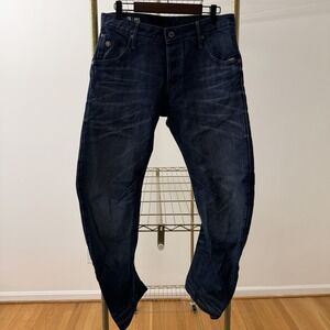 G-STAR RAW Denim Blue Stretch ARC 3D SLIM Jeans Size W30 L30 Button Fly